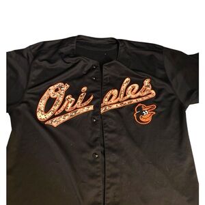 Genuine Black Orioles Jersey with Orange Logo (True fan series)